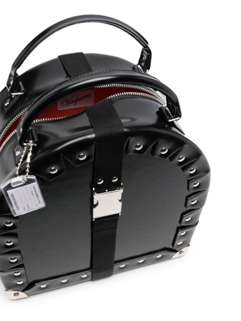 Vaquera Black Studded Dome Satchel